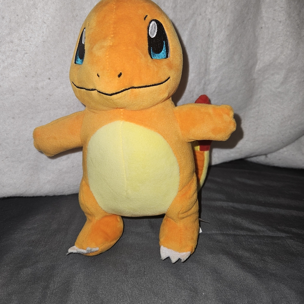 Pokemon Orange Charmander‎ Plush with Yellow Belly and Red Tail Accent